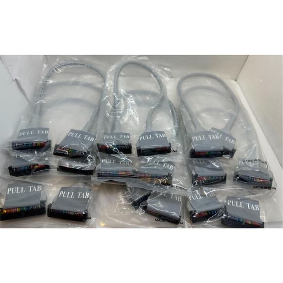 Lot of 9 18 Inch 34-Pin Round IDC Floppy 2-Drive/Device Cables New